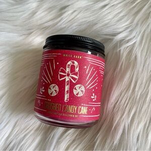 Bath & Body Works Crushed Candy Cane single wick NWT Candle peppermint
